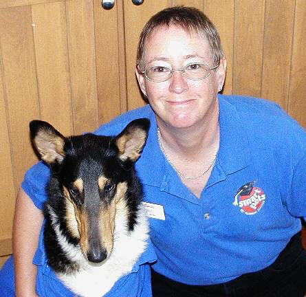 Lane with Jipsy Boo, Smooth-coated Collie